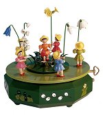 Flower Meadow Children<br> Blank Music Box